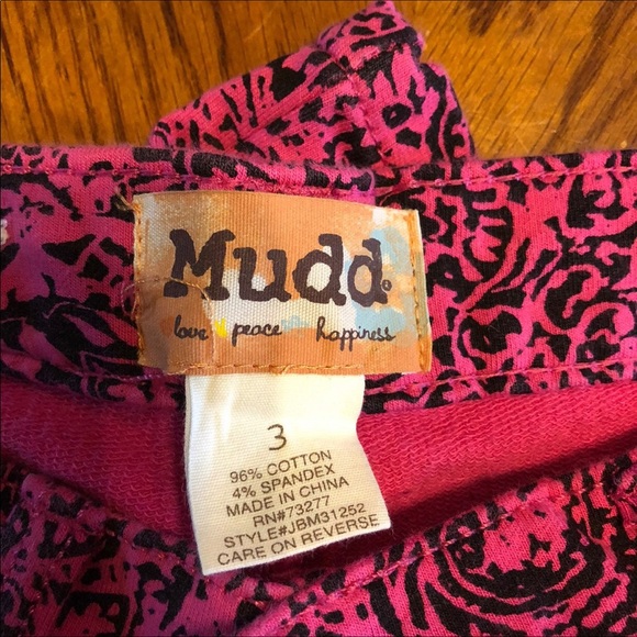 🌸Mudd size 3 pink and black printed jeggings - Picture 4 of 6